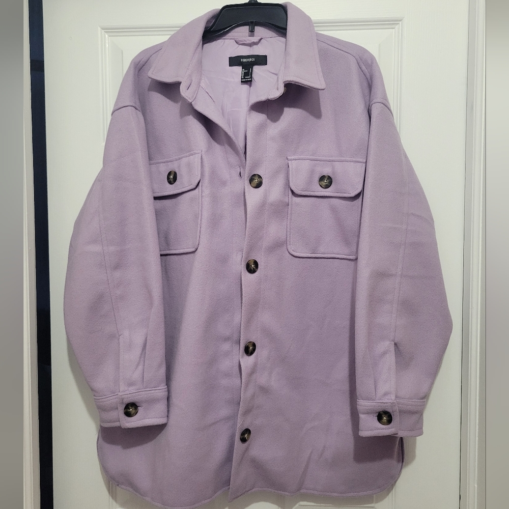 Forever 21 Oversized Lavender Shacket